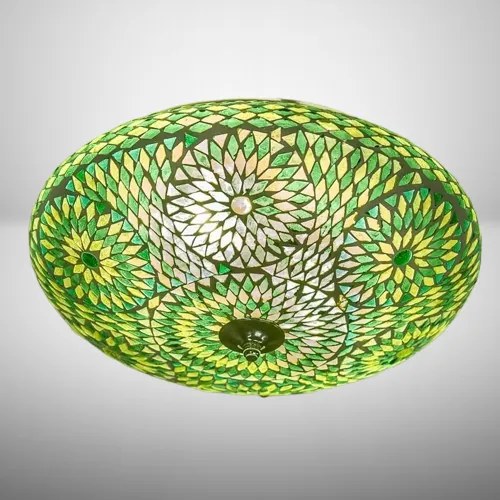 Orientálne svietidlo stropnica mozaika Melon EMERALD Ø38