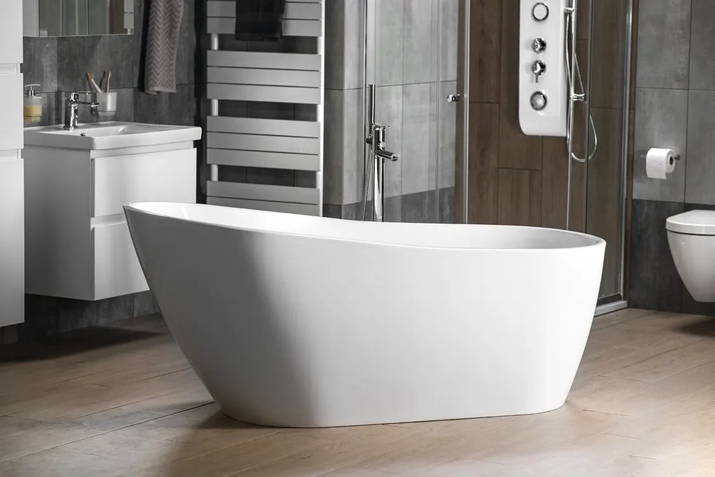 Aqualine Aqualine, TISA voľne stojaca vaňa 170x80 cm, biela, E1780