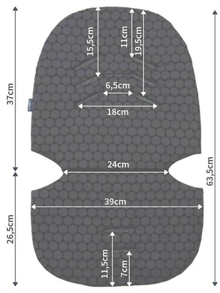 Podložka do kočiara Zaffiro bordo 63,5 cm