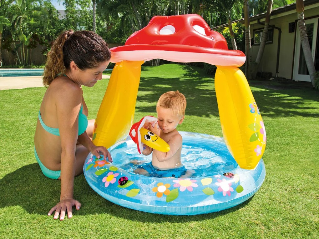 Intex Bazén, nafukovací bazénik pre deti, strieška na muchotrávku, Intex 57114