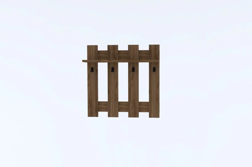 Nástenný vešiak s policou Carina 70 cm orech