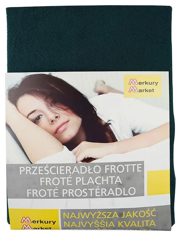 Prestieradlo froté s gumičkou 160x200 flašková zelená 74