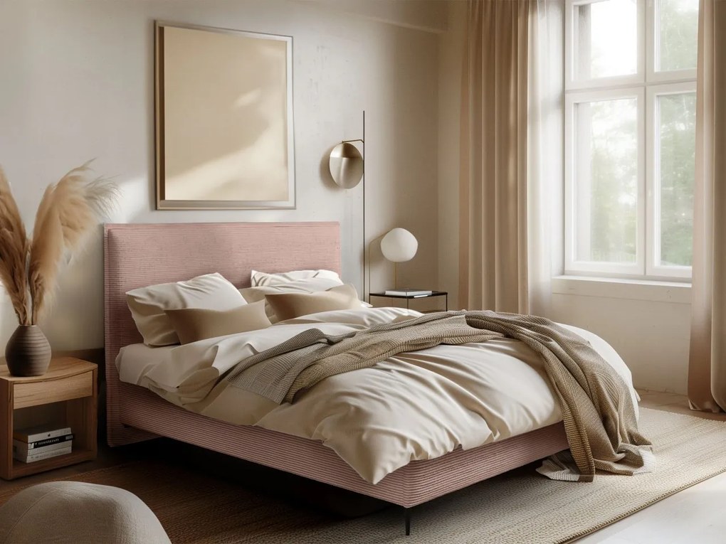 Čalúnená posteľ Alecias Corduroy, Dostupné poťahy: Poso 135, Rozmer postele: 180x200