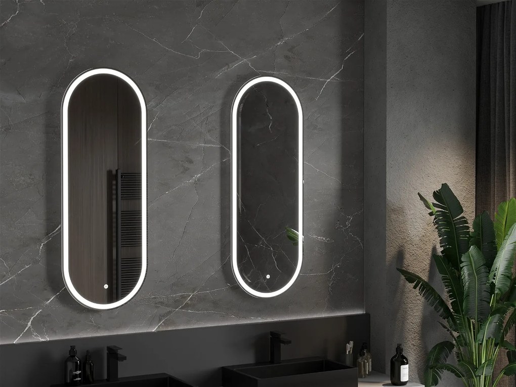 Mexen Bono, LED kúpeľňové zrkadlo s podsvietením 45 x 120 cm, 6000K, ochrana proti zahmlievaniu, 9816-045-120-611-00