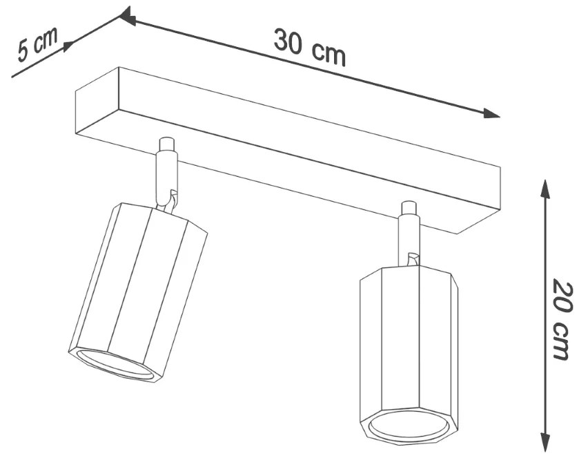 Sollux Lighting Stropné svietidlo ZEKE 2 dub