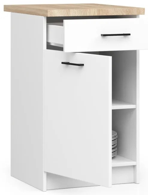 Spodná kuchynská skrinka s doskou OLIWIA S40 SZ1 biela