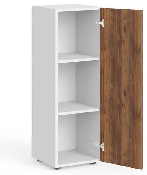 Stredná skriňa Manager 39,9 x 42,2 x 119,5 cm, pravá, orech warmia / biela