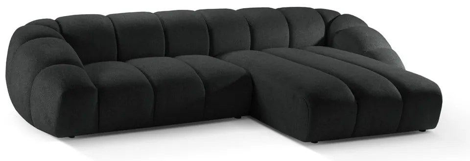 Čierna rohová pohovka (pravý roh) Diana – Micadoni