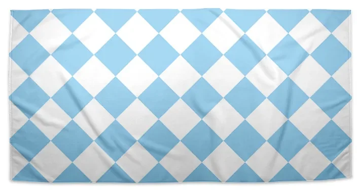 Sablio Uterák Bielo-modré kosoštvorce - 50x100 cm