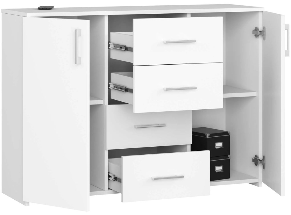 Komoda Torvi K 110,4 cm biela matná
