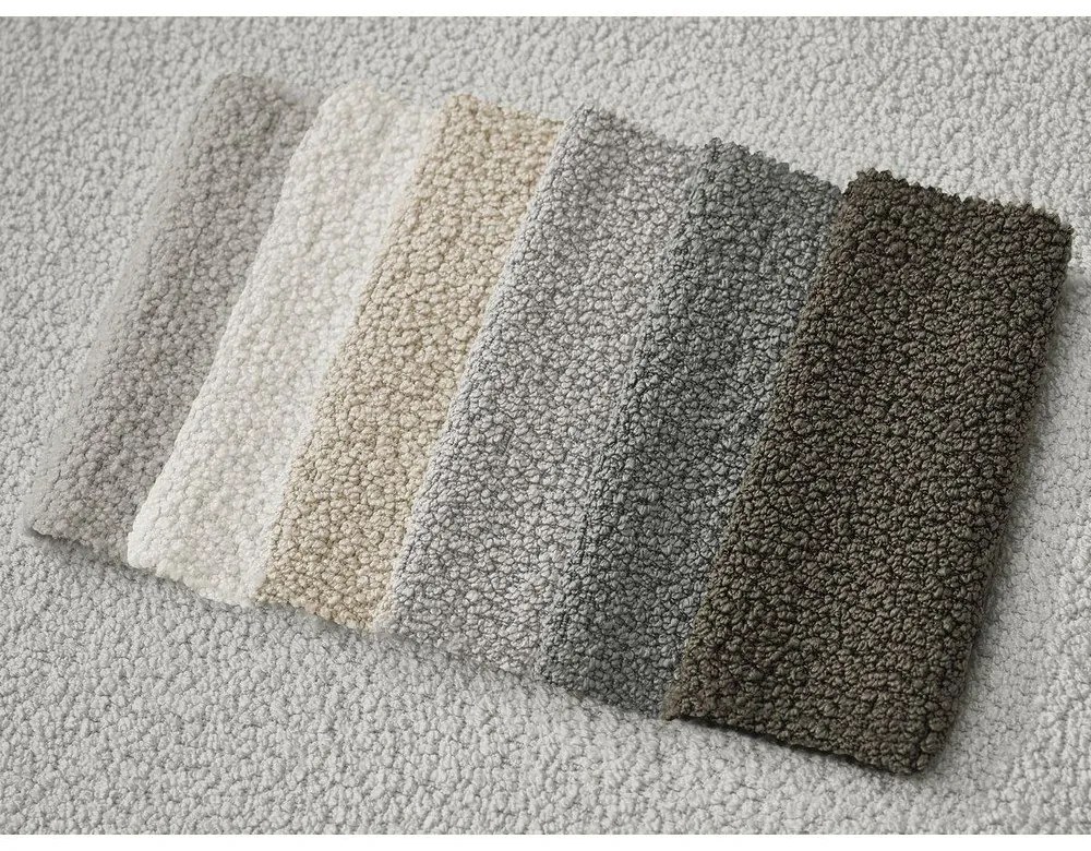 Svetlosivá rohová pohovka z textílie buklé (ľavý roh/s leňoškou) Leonore – Bobochic Paris