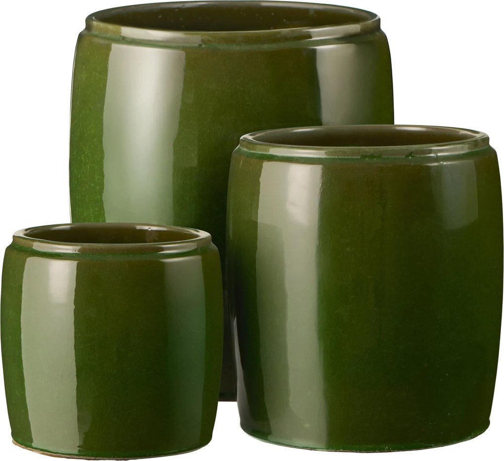 Ib Laursen Keramický obal na květiny Saigon Olive Green S