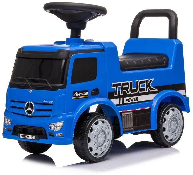 LEAN TOYS Odrážadlo autíčko Mercedes Antos  s klaksónom modré