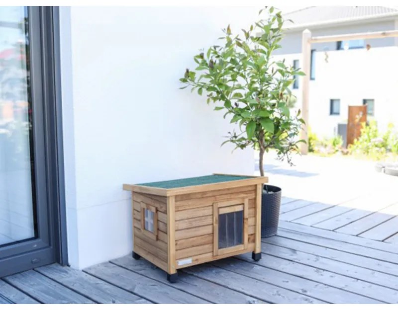 BRAVSON GROUP s.r.o. Drevená búda pre mačky KERBL RUSTICA 57 x 45 x 43 cm