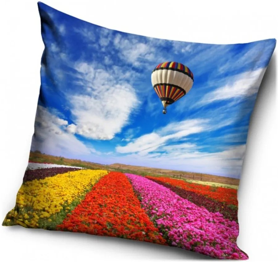 Dekoračný vankúš Pestrofarebné záhony - 40 x 40 cm