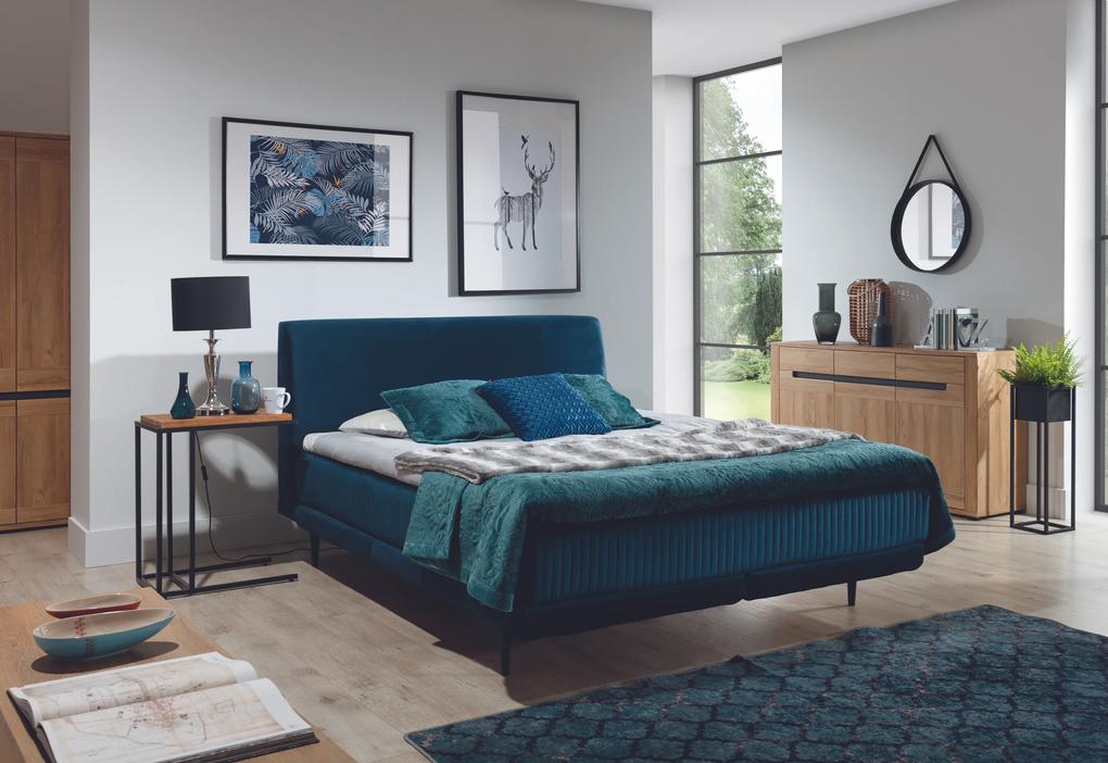 Moderná posteľ Aveiro 180x200cm, modrá + matrac