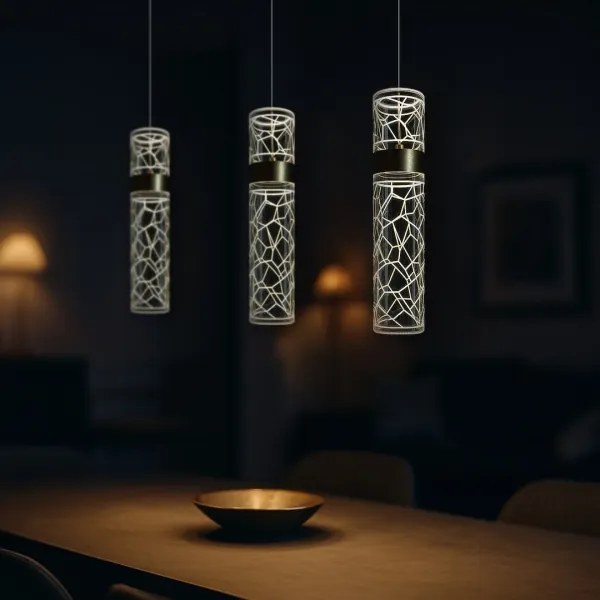 LED luster na lanku LAGOS LED/24W/230V zlatý