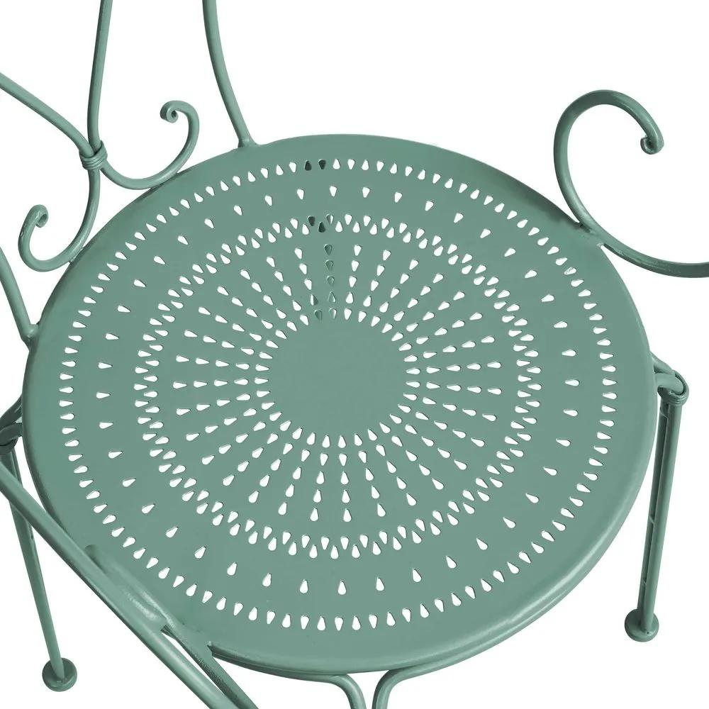 Butlers CENTURY Záhradná stolička s opierkami - šalviová