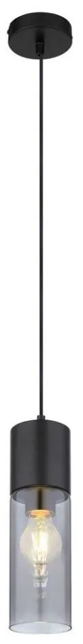 Globo 21000HB - Luster na lanku ANNIKA 1xE27/25W/230V pr. 10,5 cm čierna GL6726