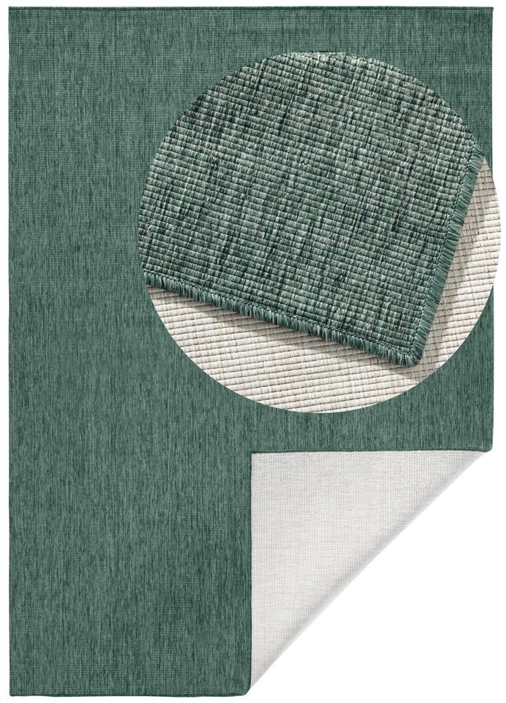 NORTHRUGS - Hanse Home koberce Kusový koberec Twin-Wendeteppiche 103095 green cream – na von aj na doma - 160x230 cm