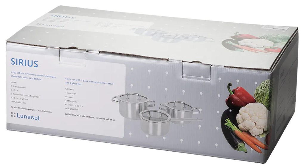 Panvice set 6 ks - Sirius Triply Lunasol - 600965