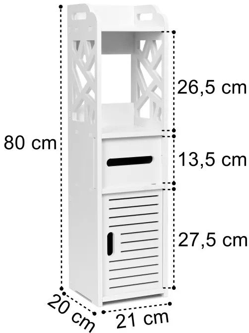 Kúpeľňová skrinka MALTA biela