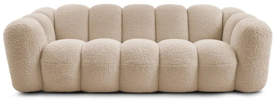 Svetlohnedá pohovka z textílie buklé 232 cm Hippolyte – Bobochic Paris