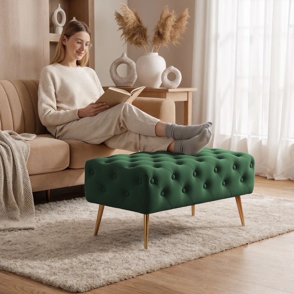 Taburet Madrid zelený