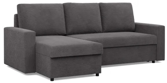 Rohová rozkladacia sedačka NEO Poso tmavosivá