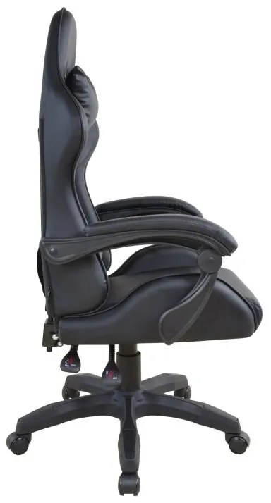 Ergonomická kancelárska stolička s vankúšikmi, čierná
