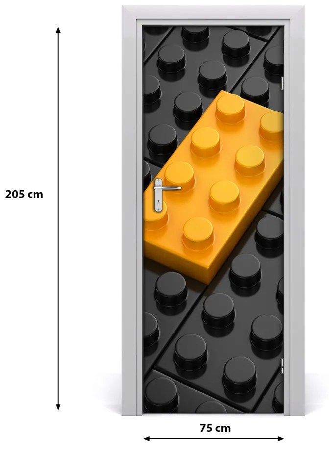 Samolepiace fototapety na dvere kocky lego 75x205 cm
