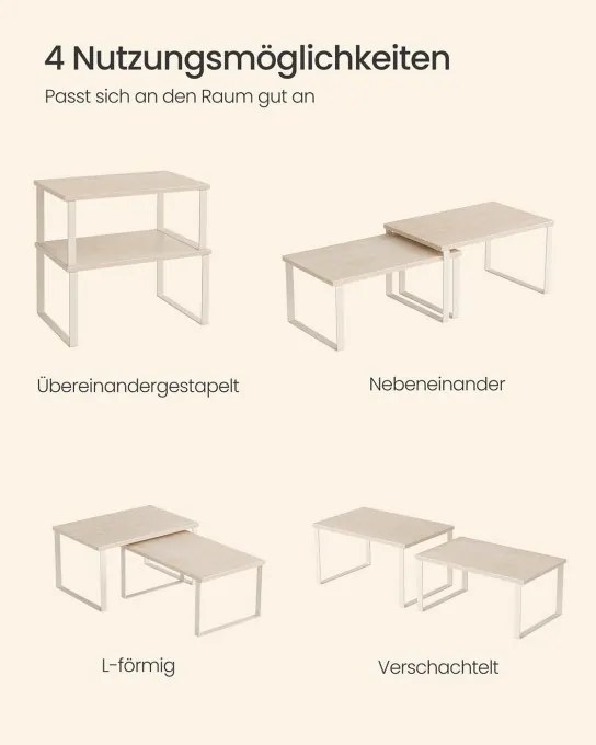 Set 2 kuchynských políc KCS020L01