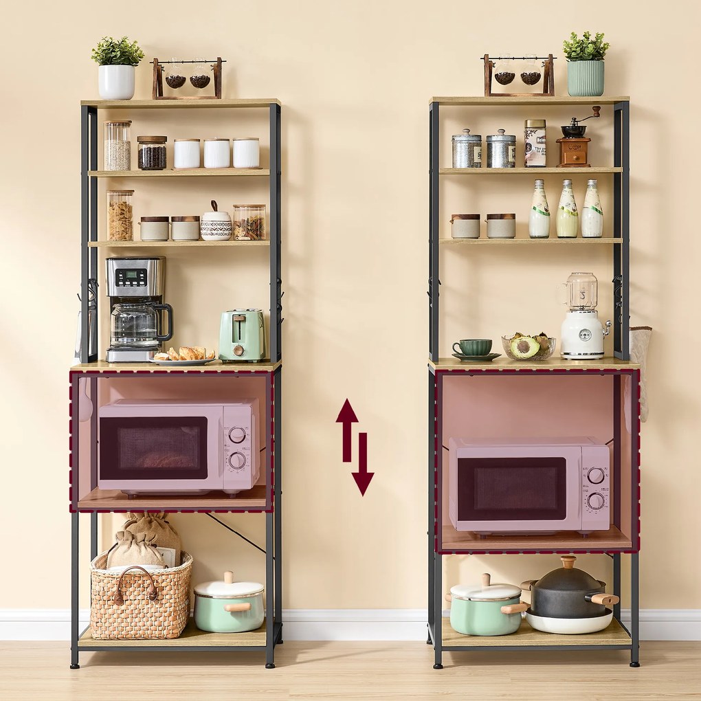 Kuchynský regál TAYLOR ARTISAN 6 políc, 167x60 cm