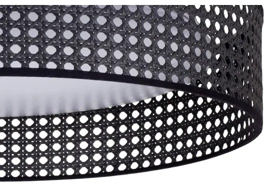 Duolla - LED Stropné svietidlo ROLLER RATTAN LED/24W/230V pr. 45 cm čierna
