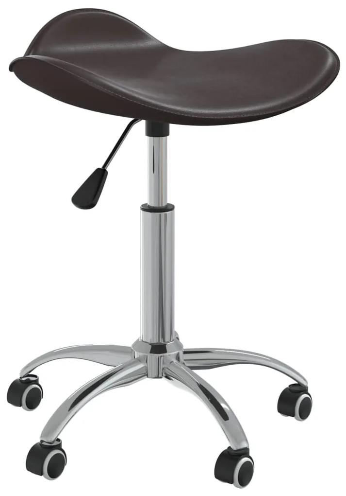 vidaXL Kancelárska stolička hnedá umelá koža
