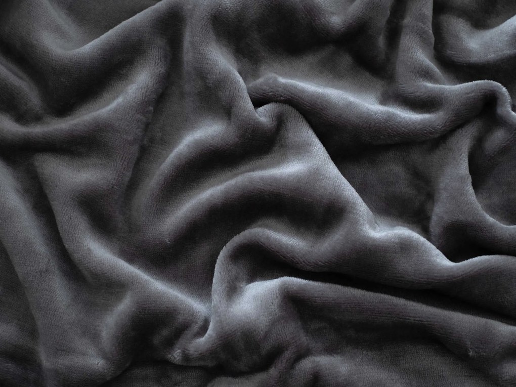 Plachta mikroplyš Exclusive 220 × 200 cm – tmavosivá