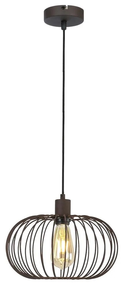 Klausen KL111059 - Luster na lanku WIRE 1xE27/15W/230V hnedá