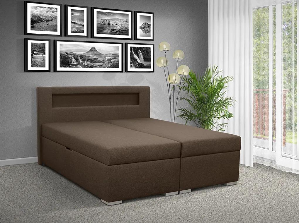 Čalúnená posteľ s úložným priestorom Bolero 160 Typ farebného prevedenia: Savana sivá 05, Typ čela: B