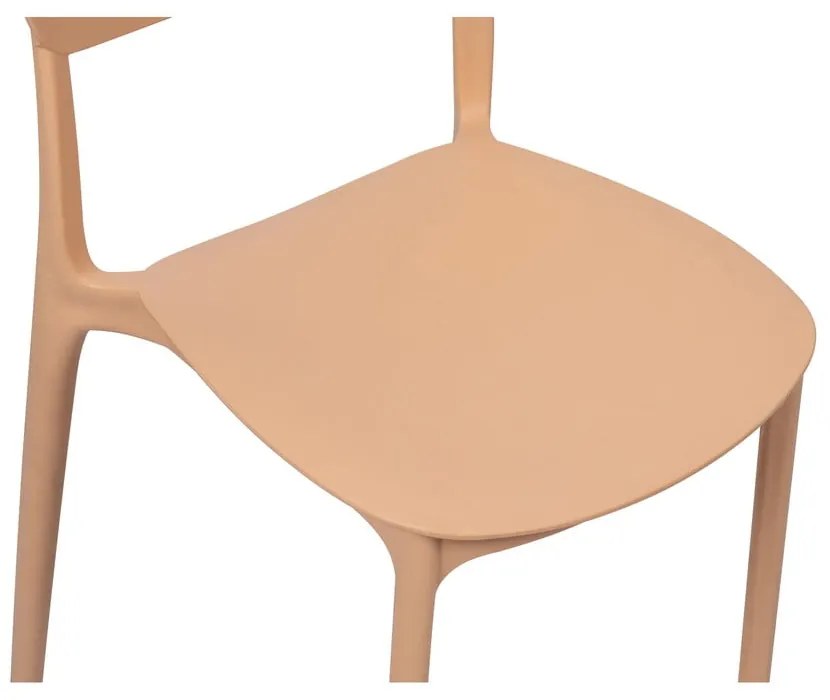 Broskyňová plastová záhradná stolička Hébé – Bonami Essentials