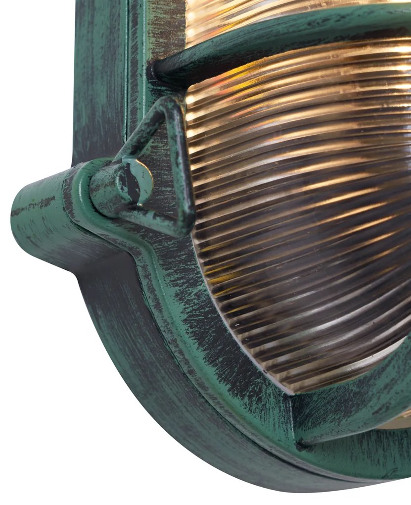 Vonkajšie nástenné svietidlo zelené oválne IP44 - Noutica