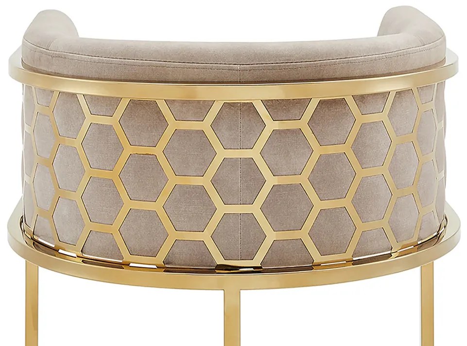 Barová stolička ELEGANCE béžový zamat