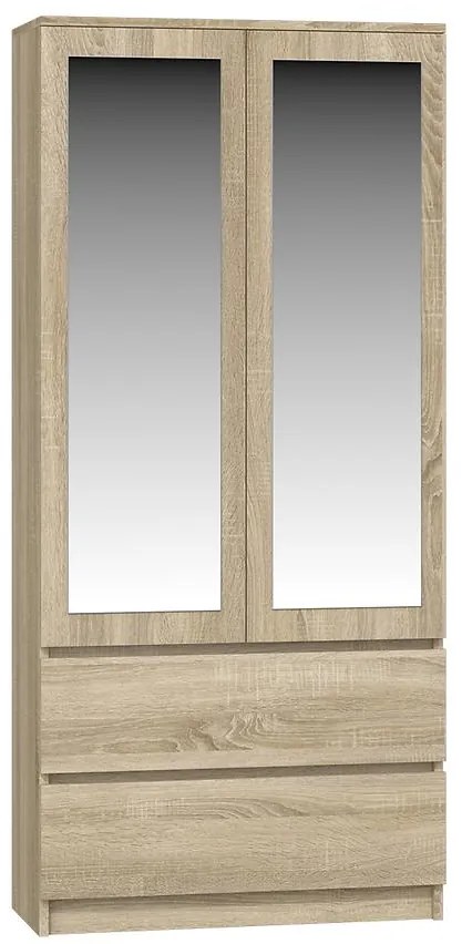 Skriňa SS-90 zrkadlo dub sonoma