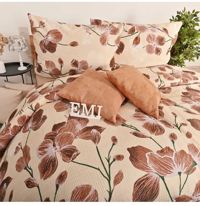 Obliečky krepové Davina EMI, Štandardný set jednolôžko obsahuje 1x 140x200 + 1x 70x90