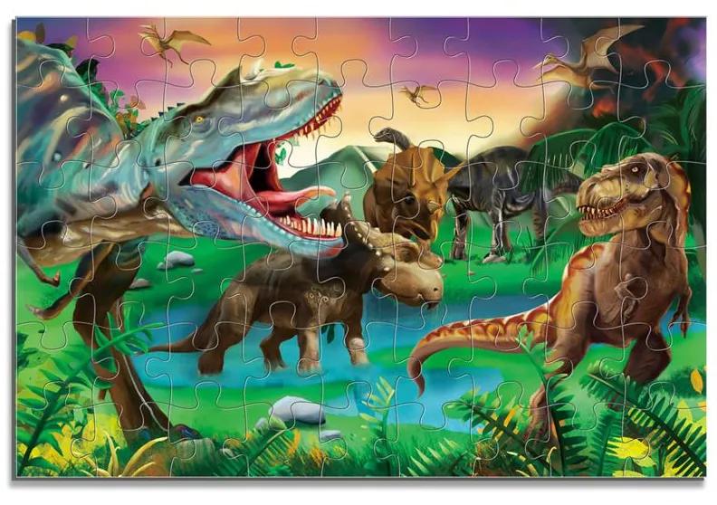 Puzzle s dinosaurami maxi- 54 dielov 87 x 58 cm