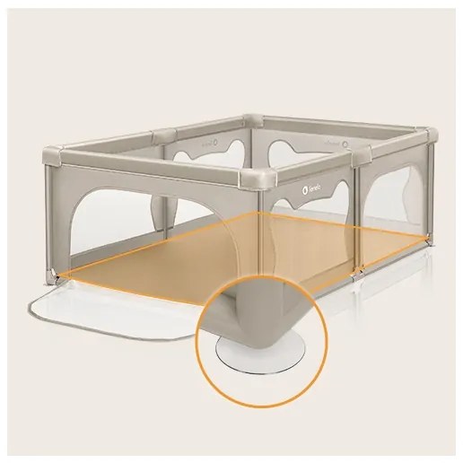 Lionelo - Hracia ohrádka WILLOW béžová