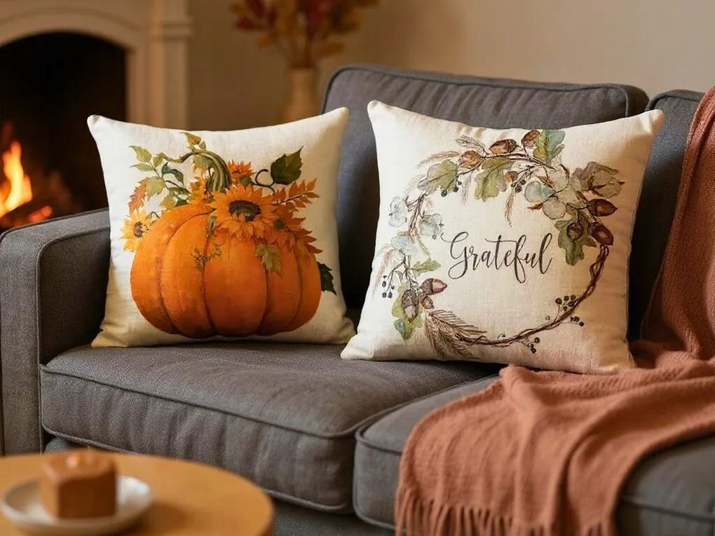 Dekoračná obliečka na vankúš GRATEFUL 45x45 cm, béžová