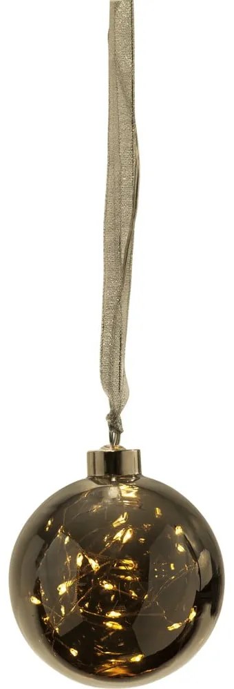 Tmavosivá vianočná svetelná dekorácia ø 10 cm Glow – Star Trading