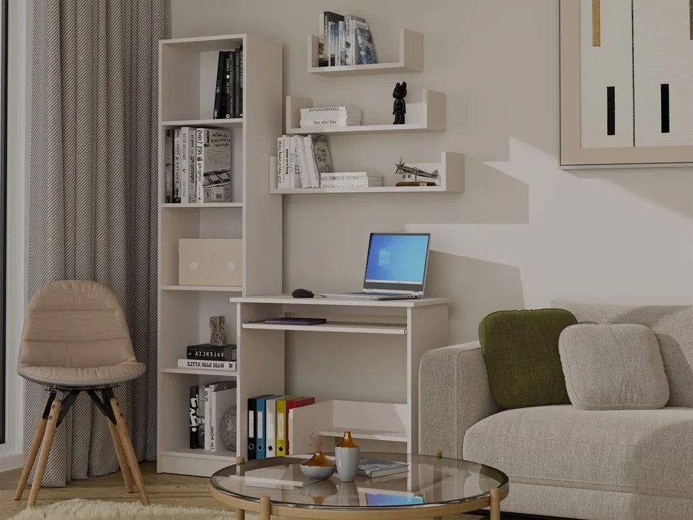 Sada 3 ks nástěnných polic Mobi kašmírová