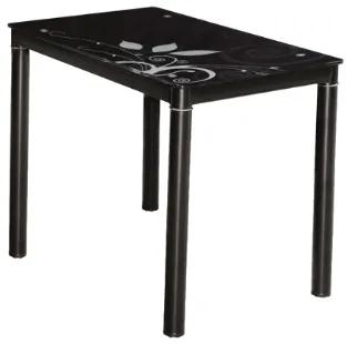 Jedálenský stôl 100 cm Damion (čierna + čierna) (pre 4 osoby). Vlastná spoľahlivá doprava až k Vám domov. 1050081