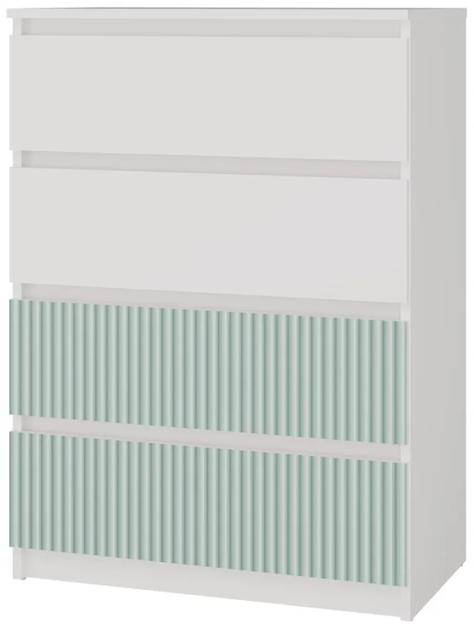Detská komoda MALWA M4 ARTESO bielo-zelená